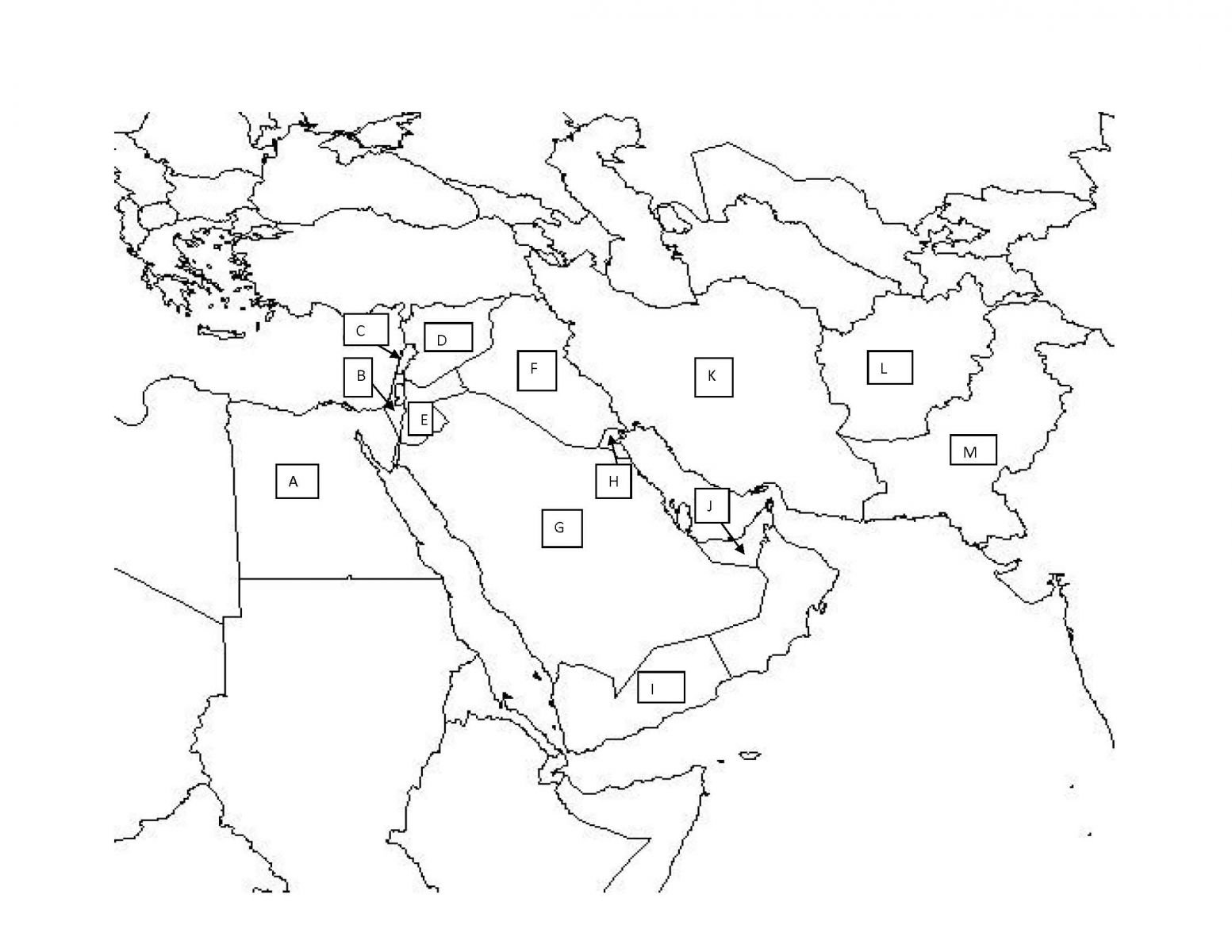 Middle East Practice Test - Quiz